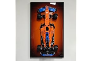 WETCEAOM Cadre for Lego Technic McLaren F1 42141, Formula 1 Tableau Mural pour Lego Les Amateurs, 75x45 cm Support Mural de Voiture (Seulement Le Cadre)