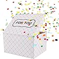 OFFCUP DIY Explosion Surprise Box, Explosion Confetti Gift Box, Gift Box with Confetti Surprise Box for Birthday Valentines Wedding Anniversary Congratulations for Man Woman Boy Girls Friends (E)