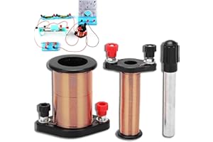 AGATIGE Elektromagnetische Spule Magnetspule lehren, Elektromagnetische Induktionsspule Lehrmittel, Demonstrations-Primär- und Sekundärspule, Zylindrisches Magnet-Experimentiergerät für den Physikunterricht