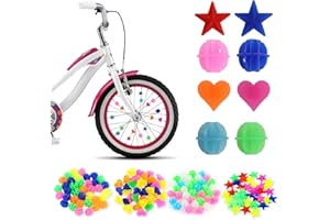 FENGQQKJ 288 pièces Réflecteurs de rayons de vélo pour enfants, perles de rayons de vélo colorées, décorations, réflecteurs de rayons de vélo pour enfants perles de rayons réfléchissantes accessoires de vélo