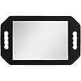 Kurtzy Lightweight Handheld Hairdressing Mirror - Black Foam Handle for Barbers, Salons and Beauticians - Double Handle Viewing Mirror for Back of Head Haircuts