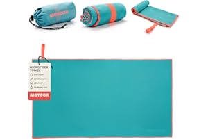 ‎METEOR Ręcznik z Mikrofibry Szybkoschnący Szybkoschnacy Chłonny Kompaktowy Lekki Idealny na Siłownię Basen Fitness Pływanie Podróże Kemping Plaża Joga Kąpiel Prysznic Suchy Dzieci Mężczyźni Kobiety
