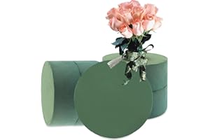 YAYODS 5 Stück Steckschaum Rund 20 x 8 cm - Steckschwamm für Blumen - Grün Steckmasse für Kunstblumen - Steckmoos Gesteck Schwamm zum Basteln für Hochzeiten, Feiern, Garten, Blumen-Deko