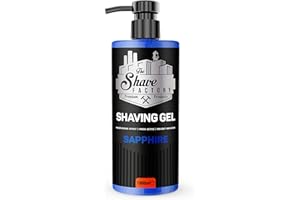 ‎THE SHAVE FACTORY THE SHAVE FACTORY Rasiergel – Sapphire 1000ml – Ultraglatte Rasur, Feuchtigkeit und Schutz für Männer – Veredeltes Gel für eine Gründliche und Erfrischende Rasur