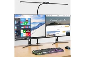 KableRika Lampe de Bureau LED Puissante, Lampe de bureau à double tête avec pince, Lampe d'architecte lumineuse avec 4 températures de couleur&luminosité, Commande tactile, Protection des Yeux