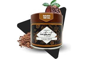 FUSIONATE Cacao 100% Instantáneo, Bebida Soluble 100% Natural, Lata de 100g, Sin Azúcar Añadido, Sin Aditivos, Delicioso Sabor, Antioxidante y Energético