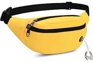 JAZUX Marsupio Sportivo Uomo Donna Grande con 3 Zip Tasche Cintura Regolabile e Dotato di jack per cuffie Impermeabile per Viaggio Ciclismo Running Escursionismo Campeggio