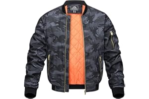 KEFITEVD Herrenjacke Durchgehender Reißverschluss lässige Winddichte Bomberjacken Winter warm gepolsterte Mäntel Jacken