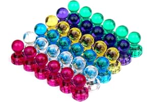 ‎H&S H&S Neodym Magnet Pins - 36 Stück Klein, Bunt & Stark - Mini Magnete für Kühlschrank, Pinnwand, Magnettafel oder Whiteboard - Magnet Neodym Bunt - Magnetpins Pinnwand - Kleine Kühlschrankmagnete