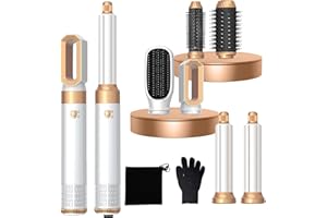 MogaWave Pro Airbrush Air Styler 6 in 1 Hair Styler, Spazzola Phon per Capelli 1000W, spazzola ad aria calda, spazzola per asciugacapelli, Air Curler Wrap, spazzola lisciante, accessorio per