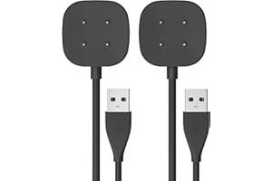 SINOACC Ładowarka 2Pack do Fitbit Versa 4/Sense 2 Wymienny kabel szybkiego ładowania Dock do Fitbit Sense/Sense 2/Versa 3/Versa 4 Smartwatch