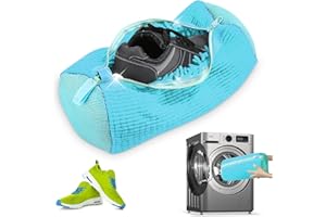 ZTBFHLZQ Bolsa de Limpieza de Zapatos, Bolsa Zapatos Lavadora, Saco Lavadora para Zapatos, Funda Zapatos Lavadora, Bolsa de Lavandería con Cremallera, Reutilizable y Duradero (Azul 1pcs)