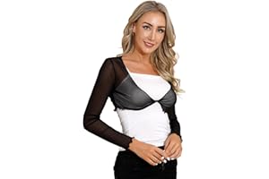 TSSOE Damen Ballettjacke Tanzjacke Bolero Langarm Tanzoberteil Wickeljacke Wickel Tops Ballett Tanz Yoga Gymnastik T-Shirt Tanzbekleidung Dancewear