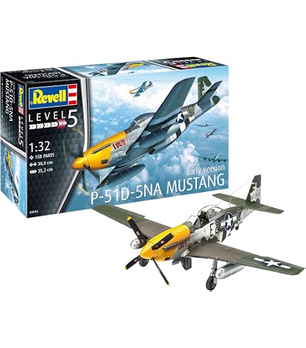 ICM 48121 Kit Modello Plastica Aereo Mustang P-51C - Esercito Americano WWII, Scala 1:48, Da Montare