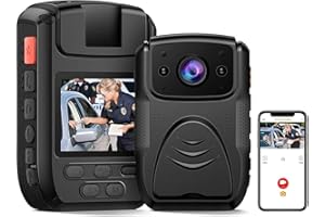 CAMWORLD Body Cam 4K 40MP Körperkamera mit Audio- und Videoaufzeichnung, WLAN GPS Police Body Cam für Strafverfolgungsbehörden, IP65 wasserdicht Nachtsicht-Polizeikörperkamera mit 4000 mAh Akku