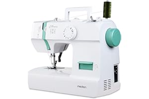 MEDION Machine à coudre SM70 (70 watts, 12 modèles de points différents, lumière de couture LED, longueur de point réglable, bouton d'inversion, coupe-fil, MD11179) turquoise