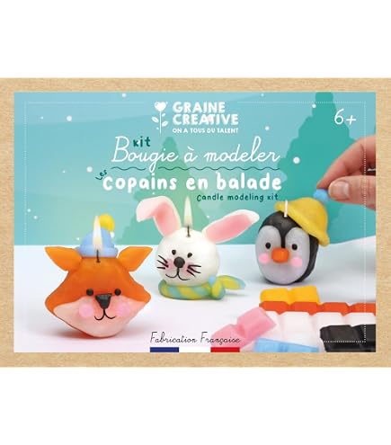 Bougie à Modeler Cire Multicolore Creative - Kit 6 Couleurs + Mèche