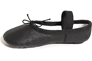 BAVA Ballet Shoes Leather Ballet Flats Ballerina Shoes Black Ballet Gymnatic Yoga Dance Shoes