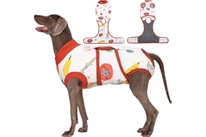 Kuoser Hundebody nach OP, Atmungsaktive Hundebody nach Kastration Rüde/Hündin Katzenbody nach OP als Leckschutz, Schutzkragen Hund Alternative für Hunde Katzen