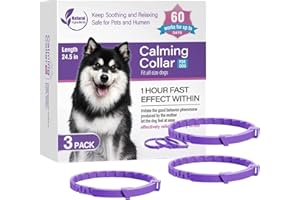 KIVRIMLARV Collare calmante a lunga durata per cani con infuso di feromoni Collari per animali domestici Collari antistress per cani ansiosi Collare per cani di piccola taglia Collari calmanti per cani di taglia