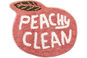 BANZIAJU carpetBath Mat Peachy Coral Pink Washable Non-Slip Foot Mat Absorbent Bathtub Rug 55x63CM