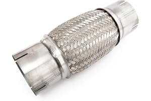 GOINGFAST Manguera De Escape Flexible Tubo Tubo Flexible Trenza Inoxidable Ø 76 mm/L 250 mm