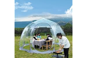 LINCYS Tent, 5-7 Person Igloo Dome Garden Patio Canopy Shelter, Large Premium Oversize Instant Greenhouse Weather Pod for Party, Camping