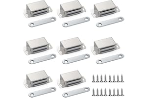 MHDUYEG 8 Pièces Aimant Porte Placard loquet Porte Magnétique Aimants Porte Loqueteaux Magnétiques Pour Tiroirs Porte De Balcon Aimanté Armoire Cuisine