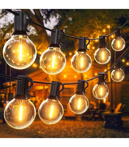 25ft G40 Guirlandes Lumineuses Avec 25 Ampoules,KINGCOO