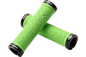 Bynccea Impugnature del Manubrio della Bicicletta,Impugnature Antiscivolo per Mountain Bike con Serratura in Alluminio, Manopole MTB,Manopole Bici Universale Chiusura a 2 Lati