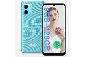 DOOGEE Mobile Phone, N50S Android 13 Phone Unlocked, 9GB+128GB/1TB, Octa-core, 6.52'' HD+ Display, 4200mAh, 10W Fast Charge, 20MP+8MP, 4G Dual Sim Free Unlocked, Face Unlocked, OTG, GPS - Blue