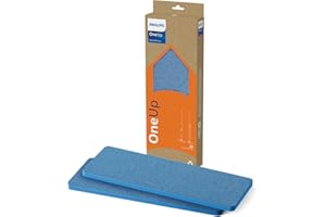 Philips OneUp Reinigungspad – Für empfindliche Hartböden, saugt Schmutzwasser auf, gibt Frischwasser ab, schnelle Trocknung, bis zu 6 Monate wiederverwendbar, maschinenwaschbar (Doppelpack)