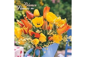 ‎ALPHA EDITION Blumen 2024 - Broschürenkalender 30x30 cm (30x60 geöffnet) - Kalender mit Platz für Notizen - Wandkalender - Wandplaner - Blumenkalender