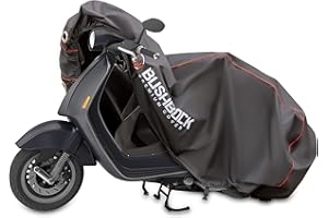 BUSHBOCK PREMIUM COVER BUSHBOCK® Premium Motorroller Abdeckplane mit Ripstop Struktur - Kein Aufreißen mehr! - Outdoor/Indoor - wasserdichte Abdeckhaube - Motorradplane (M)