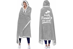 ACCZ Beste Freundin Geschenke, Decke mit ärmeln Geschenke für Freundin, Geschenk Freundin Geburtstag, Kuscheldecke mit ärmeln Geburtstagsgeschenke Weihnachten Geschenke für Freundin