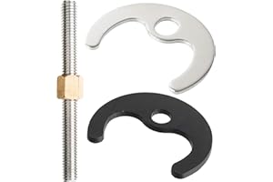 YOUR DAY MATE Kit de fixation pour robinetterie avec tige filetée M8 x 130 mm – 1 kit en métal, plaque de fer à cheval à trou unique avec rondelle en caoutchouc, pour robinet