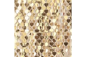 Ginger Ray Herz-Hintergrund mit goldfarbener Folie, für Hochzeit, Party, Dekoration, Fotoautomat.