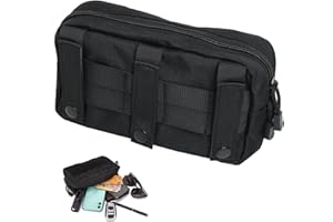 FANXAOLNES Borsa Tattica Molle, Pouch Multiuso con Sistema di Fissaggio a Strappo e Pannello Gancio e Anello, in Nylon 500D, per Attività all'Aperto, Viaggi e Uso Quotidiano, marsupio tattico militare