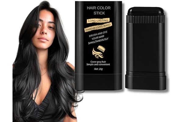 KATHTHAI New Hair Color Comb Stick for Men & Women Waterproof & Sweat-Proof Grey Hair Coverage Easy Application, Natural Color, Safe Formula Instant Touch-Up for Fuller, Denser Look 20g (Hair Color Stick 20gm - Balck)