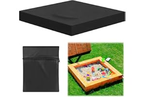 GOTDYBST Sandkasten Abdeckung Abdeckplane 150 * 150 * 20cm, Abdeckplane Wasserdicht 210d Oxford-Stoff, Aufbewahrungstasche Mit Kordelzug, Sandkastenabdeckungen Geeignet Für Sandkästen, Schwimmbäder, Terrassen