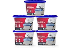 Haltons Moisture Absorber Dehumidifier - Condensation Remover for Damp, Mould, Home, Wardrobe, Kitchen, Bathroom, Basement, Garage, Bedroom, Caravan, Office - 5 Pack/500ml