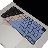 McStorey MacBook T&uuml;rk&ccedil;e Q Klavye Koruyucu Mavi Pembe M1-M5 | Air 13.6 A2681 A3113 A3240 A3449 | Pro 14 A2442 A3426 A3434 | Pr