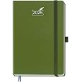 Agenda 2026 A5 Journalier 1 Jour Par Page – Double Horaire Travail & Vie, Couverture PU Bleu Prussien Rigide
