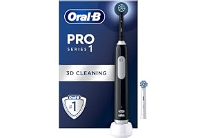 Oral-B Pro 1 Eltandborste Svart, 2 tandborsthuvuden, designed by Braun