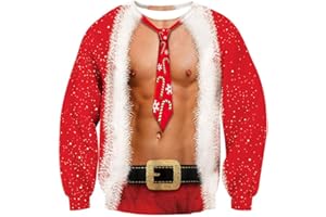 Rave on Friday Noël Pull Sweat-Shirts 3D Impression Manches Longues Ugly Christmas Sweater S-XXL