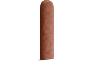 Muralo Polsterpaneel ovales WANDPOLSTER Wandkissen Bettkopfteil Wandpaneel Schlafzimmer Wohnzimmer Bett Lendekissen Modern Luxus Gepolstert Polster Paneel (Altrosa, 20 cm x 80 cm)