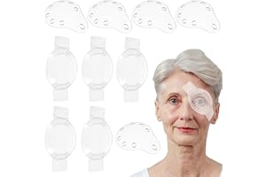 RIENAN 10 Stück Transparent Medizinisch Augenklappen, Augenpflaster Erwachsene Eye Patches Augenschutz Transparente Verstellbare, Atmungsaktiv Augenklappe,Bequeme Augenmaske nach Operationen