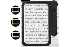 NZQXJXZ Verbesserte Vollseiten-Lupe mit Licht, 74 Ultrahellen und Dimmbaren LEDs in kalt/warm, 5-facher Leselupe Leicht und Großformatig für Lesen, Gleichmäßig Beleuchtete für Sehbehinderte und Senioren