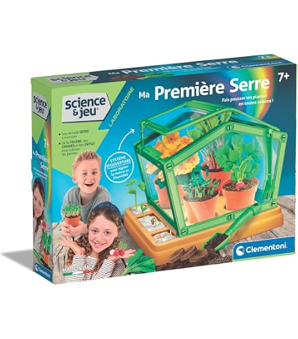 Clementoni Smart-Tech Serre – Kit STEM Interactif Avec Capteurs, écran LCD, 3 Modes De Croissance, Fabriqué En Italie, Dès 8 Ans