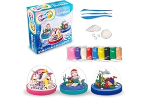 TBC THE BEST CRAFTS TBC Air Dry Clay Kit for Kids DIY Magic Modelling Clay Set for Children Adults Air Drying Dough Set for Boys, Girls as Birthday Gift, Christmas Presents (Mini World with Ocean Unicorn Mermaid)